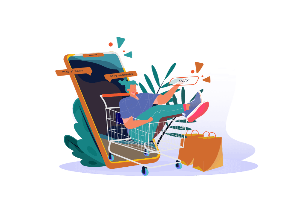 Image representing a user shopping online with google shopping